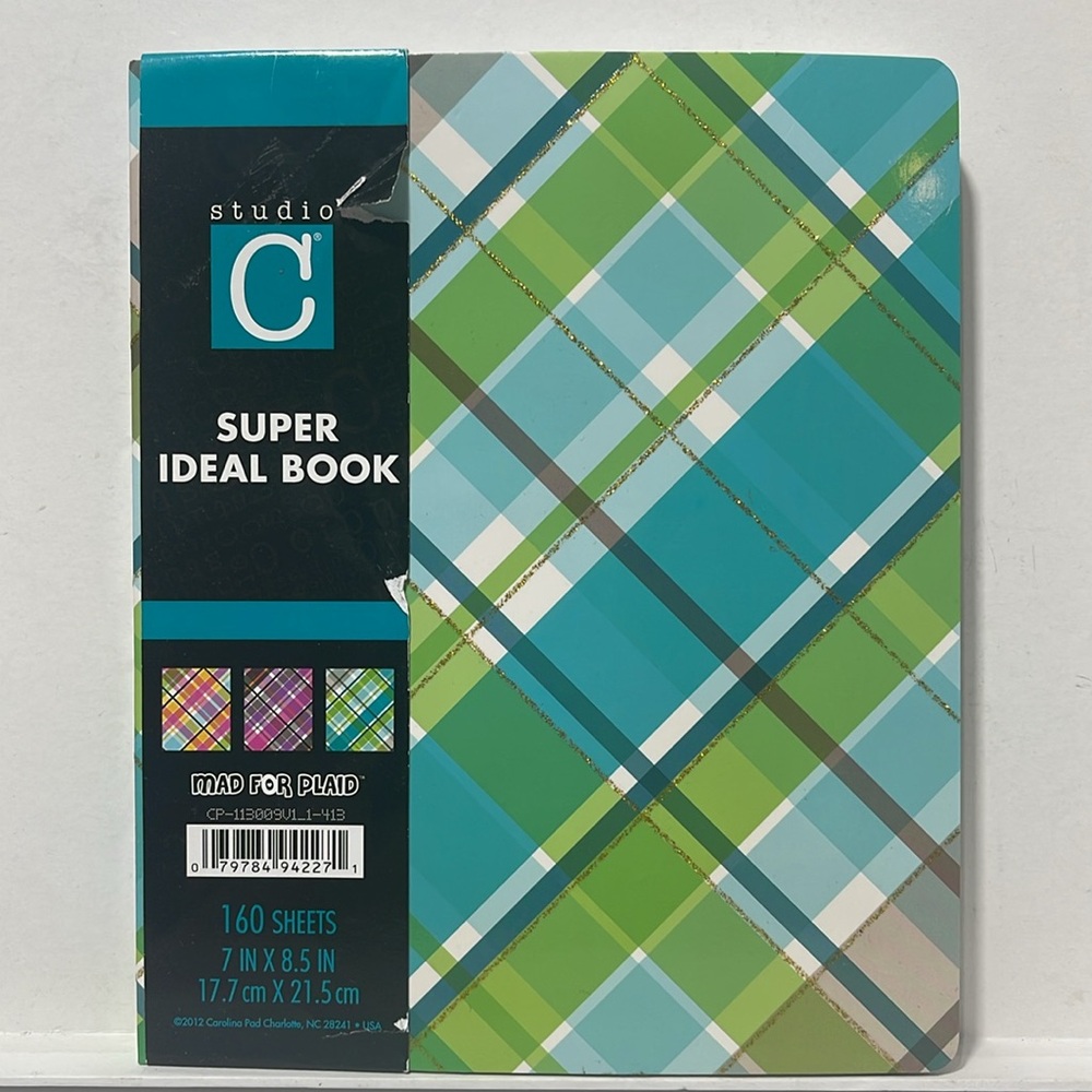 studio c mad for plaid super ideal book notebook